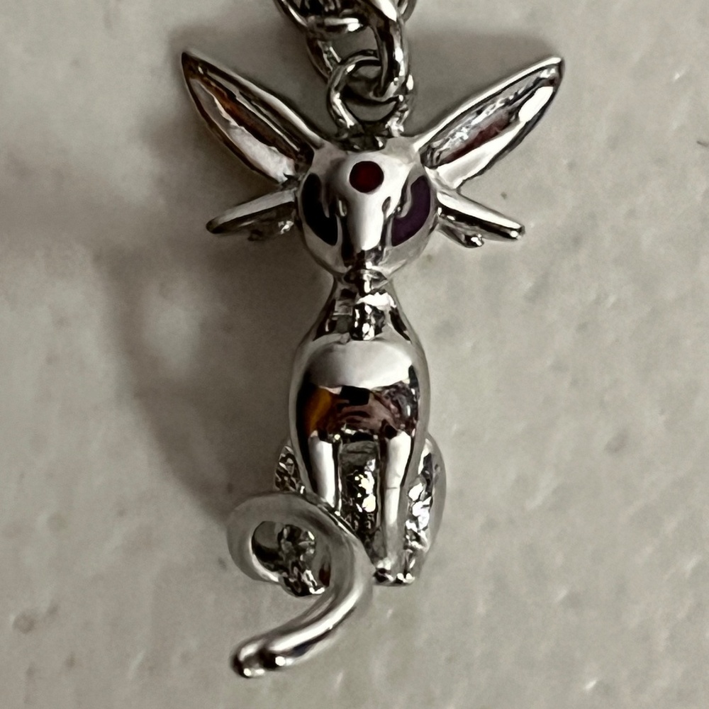 Espeon Pokemon Charm Pendant Adjustable Necklace Anime Chain Jewelry Pokie